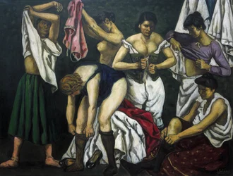 Frauen beim Entkleiden. 1933. Zeitgenössische Kunst. Privatsammlung