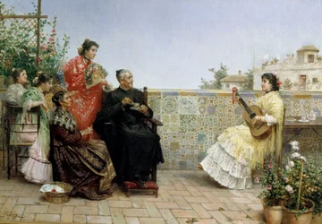 Besuch des Priesters, 19. Jahrhundert