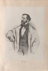 Porträt des Opernsängers Achille De Bassini