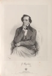 Porträt des Komponisten Giacomo Meyerbeer 1791-1864, 1847