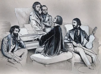 Zeichnung nach Lithografie von Josef Kriehuber (1800-1876)