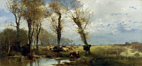 Landschaft mit Viehherde