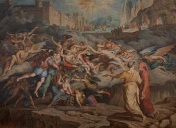 Dante und Virgil im zweiten Kreis der Hölle