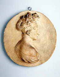Rundes Relief von Madame Recamier