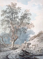 Karren und Pferd, 18. Jahrhundert