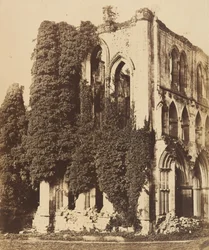 Rivaulx Abbey. Gesamtansicht von Süden, 1850er