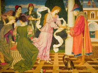 Schönheit erhält die weiße Rose von ihrem Vater, 1899