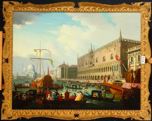 Das Bacino di San Marco, Venedig, mit dem Karneval
