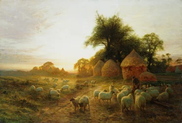 Gelber Sonnenuntergang im Westen