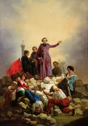 Erzbischof Affre auf den Barrikaden, 1848