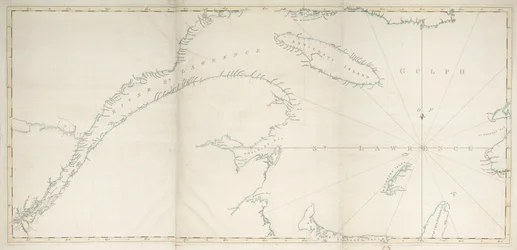 Karte des Golfs und Flusses St. Lawrence, ca. 1778