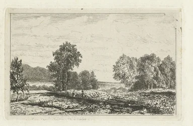 Landschaft mit zwei Figuren