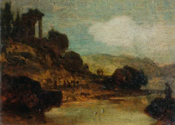 Landschaft mit Ruine