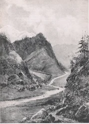 Afghanistan: Der Marsch der Kabul-Kolonne nach Khandahar, August 1880, Illustration aus Britische Schlachten zu Land und zu Wasser, 1915