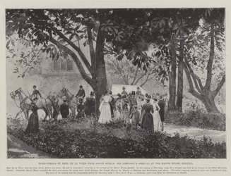 Heimkehr von Earl de la Warr aus Südafrika, die Ankunft seiner Lordschaft im Herrenhaus, Bexhill