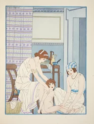 Pflege von Säuglingen, Illustration aus 