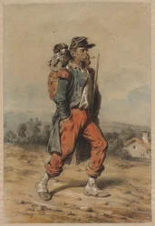 Soldat mit Hund