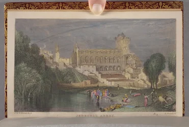 Jedburgh Abbey, gebunden in Band II der Poetischen Werke von Sir Walter Scott, graviert von Robert Brandard (1805-1862)