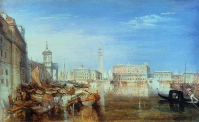 Seufzerbrücke, Dogenpalast und Zollhaus, Venedig: Canaletti-Gemälde, 1833