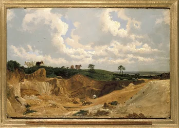 Kiesgrube auf dem Shotover Hill, in der Nähe von Oxford, um 1818