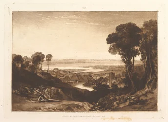Zusammenfluss von Severn und Wye Liber Studiorum, Teil VI, Platte 28, Juni 1811