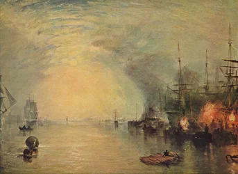 Kielmänner beim Umladen von Kohle im Mondlicht, 1835