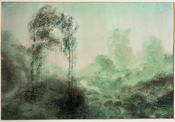 Landschaft im Nebel