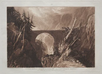 Liber Studiorum: Kleine Teufelsbrücke über den Russ, oberhalb von Altdorf, Schweiz