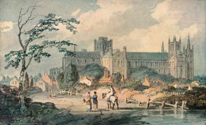 Kathedrale von Peterborough von Norden, 1909