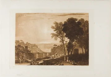 Die Brücke und Ziegen, Platte 43 aus Liber Studiorum