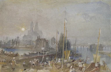Der Kanal von Loire und Cher, nahe Tours, ca. 1830