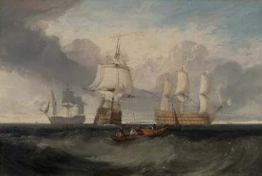 Die Rückkehr der Victory von Trafalgar, in drei Positionen