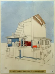 Schnitt durch das Ernst-Ludwigs-Haus