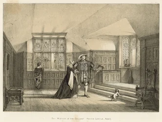 Erkerfenster in der Galerie, Hever Castle, Kent