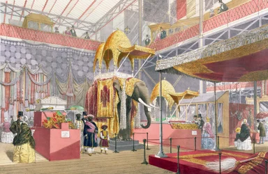 Crystal Palace, der Indische Hof, veröffentlicht von Dickinson Bros.