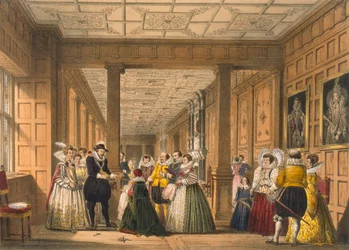 Die Galerie im Hatfield House, Hertfordshire, aus 