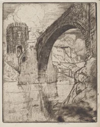 Bogen der Brücke von Alcantara