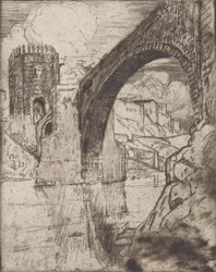 Bogen der Brücke von Alcantara, 1904