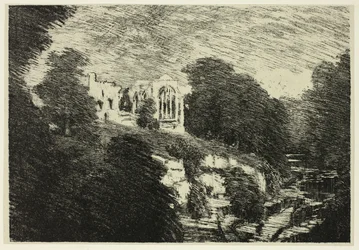 Egglestone Abbey, vom Fluss aus