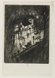 Regnerische Nacht, Charing Cross Shops, 1903