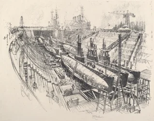 U-Boote im Trockendock, 1917