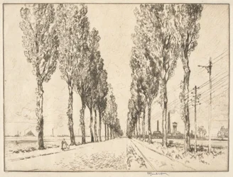 Die Allee bei Valenciennes