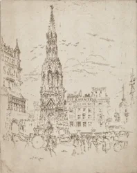 Das Elinor-Kreuz vor dem Bahnhof Charing Cross, 1906