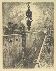 Das Ende des Tages, Gatun-Schleuse, 1912