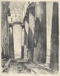 Das Portikus des Parthenon, 1913