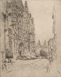 Türme des Bischofspalastes, Beauvais, 1907