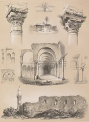 Details, Moschee von Amrou, in Kairo, 1843
