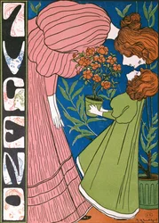 Mutter und Kind umarmen sich, aus Jugend, 3. Oktober 1896