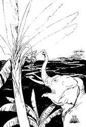 Illustration eines Elefanten von Kipling