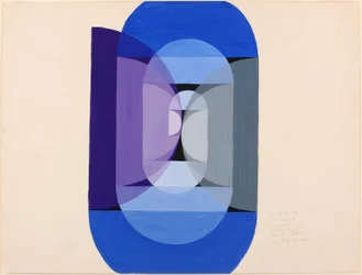 Blau-Grau-Violett-Rad (aus der Serie, die mathematische Grundlage der Künste)